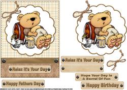 Birthday Beer Bear Quick Card