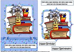 Stella Doesn't Give a Damn Birthday/retirement Quick Card