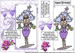 Stella Used to Party All Night Quick Card
