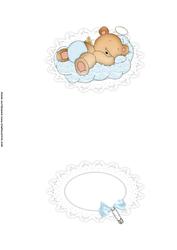 Sweet Angel New Baby Boy Insert