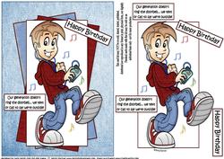 The Teen Boy and His Texts Quick Card