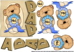 No1 Dad Over the Edge Blue and Gold