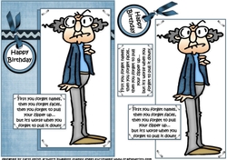 Gus and His Zipper Oh My! Quick Card