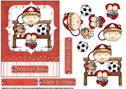 Footy Birthday Boy Red