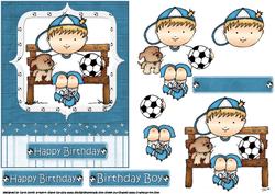 Footy Birthday Boy Blue