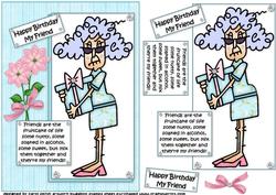 Stella and Her Fruitcake Friends Quick Card