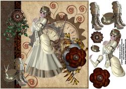 8x8 Steampunk Lady