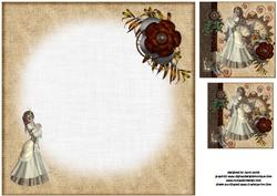 8x8 Steampunk Lady Insert Plate