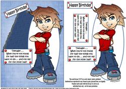 Teen Boy Being a Teenager Quick Card