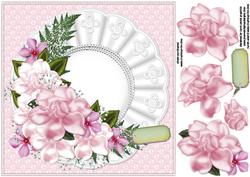 8x8 Pink Gardenias