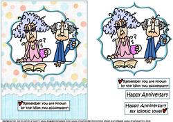 Stella and Gus Anniversary Idiotic Love Quick Card