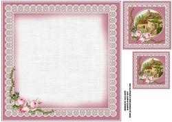 8x8 Rose Cottage Insert Plate