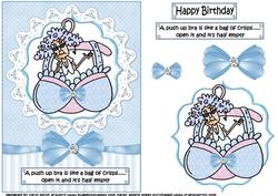 Stella and Her Push Up Bra Quick Card