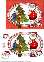 Santa's Football Crazy Christmas Quick Card