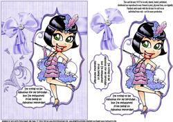 Frieda Flapper is Fabulous Purple Quick Card