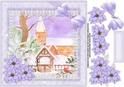 8x8 Lavender Lace and Pearls Christmas