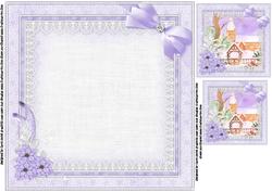 8x8 Lavender Lace and Pearls Christmas Insert Plate