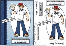 Cheers Dude 18th, 19th 21st Birthday Quick Card