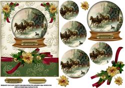 Vintage Carriage Snow Globe Pyramid