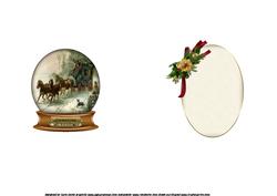 Vintage Carriage Snow Globe Pyramid Insert