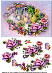 The Mediterranean Patio with Flowers
