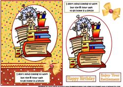 Stella and Work Birthday or Retirement Quick Card