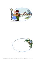 Peace Love Joy Vintage Christmas Scene + Singers Blue Insert