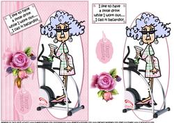 Stella and Her Work Out Quick Card