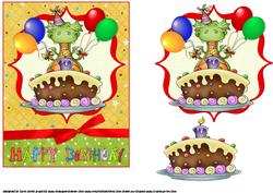 The Birthday Dragon for Boy or Girl Quick Card