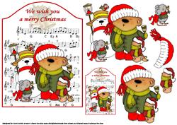 We Wish You a Merry Christmas Shaped Topper with Tag