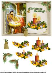 Vintage Nativity Book Topper with Decoupage Cream