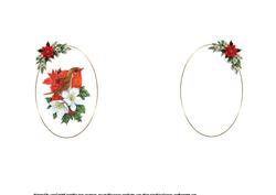 Christmas Robin and Poinsettias Snow Globe Insert