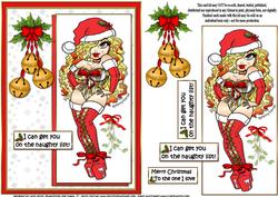 Xmas Hottie and the Naughty List Quick Card