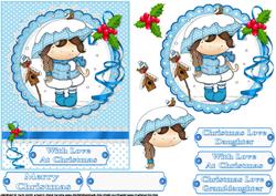 Izzy,s Christmas Umbrella Quick Card