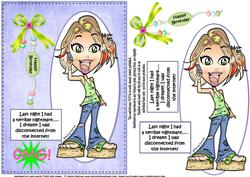 Teen Diva Had a Nightmare Quick Card