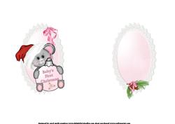 Baby Girl First Christmas Insert