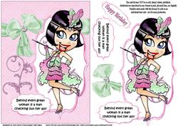 Frieda Flapper is a Great Woman Quick Card
