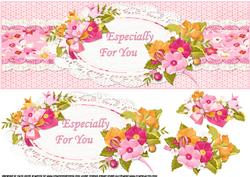 Lace Doily with Flowers Large Dl 1