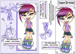 Teen Diva Knows Where Everything is Quick Card
