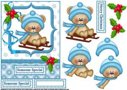 Teddy Goes Sledging