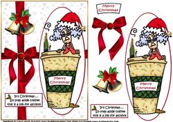 Stella and Her Christmas Coffee Quick Card