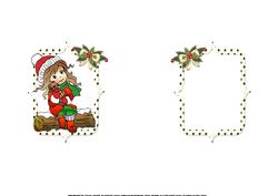 Girl with Kitten Christmas Insert