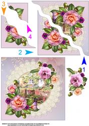 Rose Cottage with Camellias Side Stacker