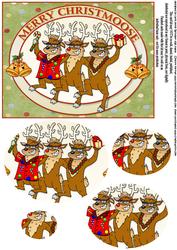 Merry Christmoose Oval Pyramid