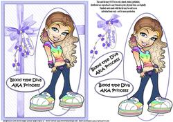 Teen Diva and Her Blood Type Quick Card