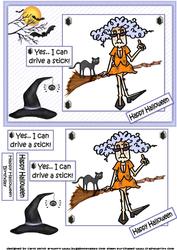 Stella Can Drive a Stick Halloween/birthday Quick Card