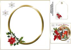 8x8 Vintage Christmas Postman Insert Plate