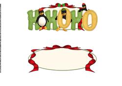 Ho Ho Ho Penguin Large Dl Insert