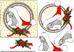 Cute Kitty in Santa Hat