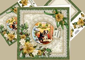 8x8 Vintage Westie Christmas Mini Kit